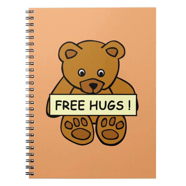 Free Hugs Teddy notebooks (Front)
