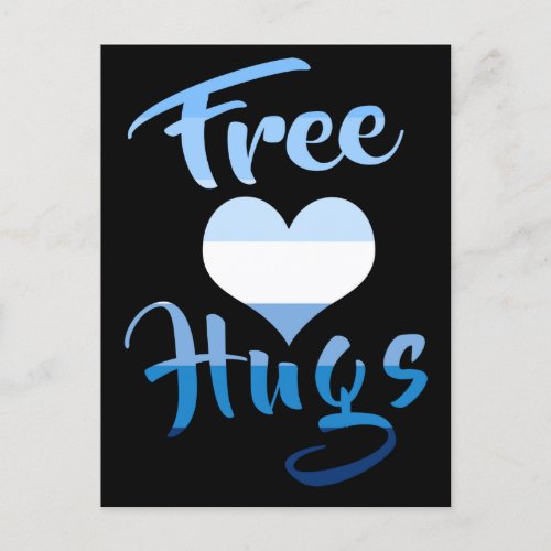 Free Hugs with Heart Postcard