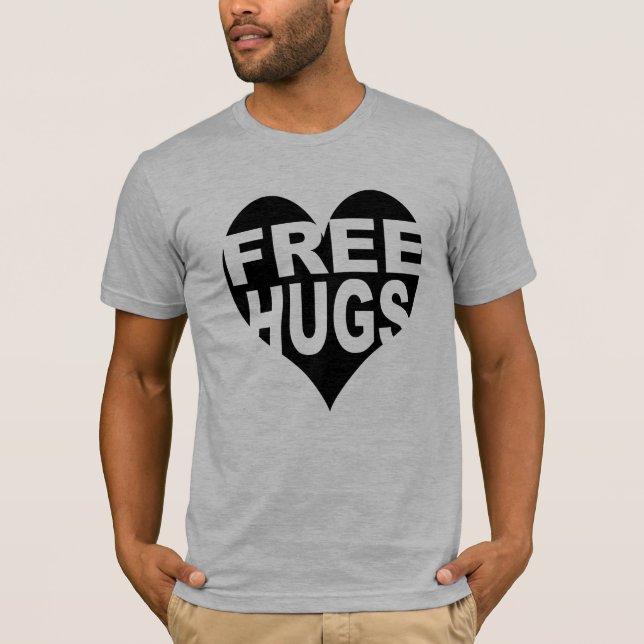 Free Hugs with Heart T-Shirt (Front)