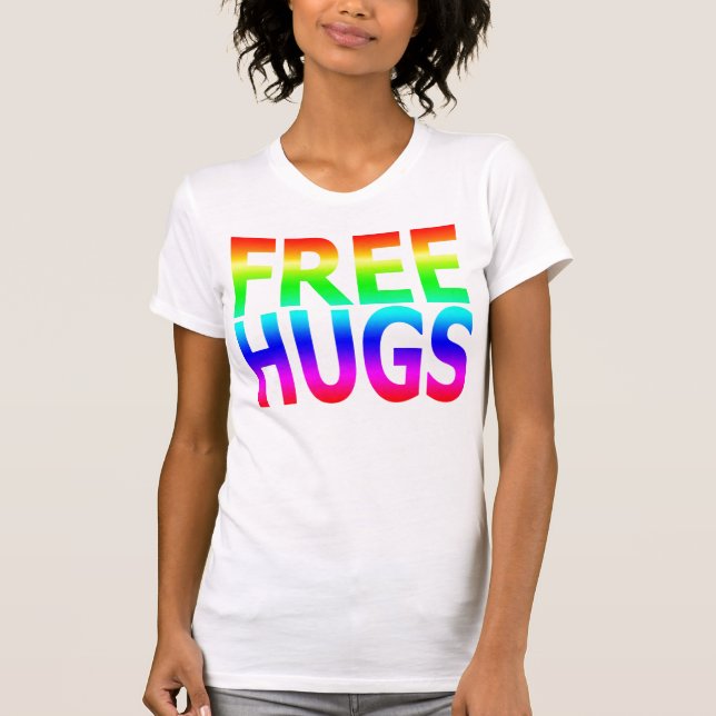 FREE HUGS Women's Rainbow Tank Top (Front)