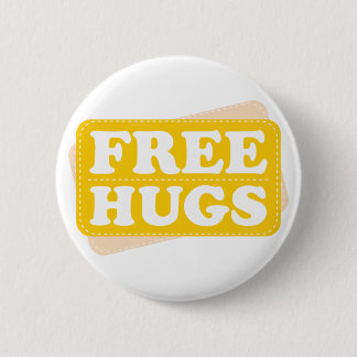 Free Hugs - Yellow Pinback Button