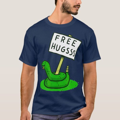 Free Hugsss Funny Cute Snake Hug Lovers T_Shirt