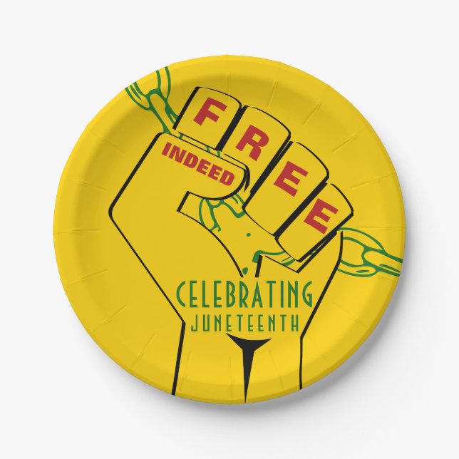 Free Indeed JUNETEENTH Paper Plates (Front)