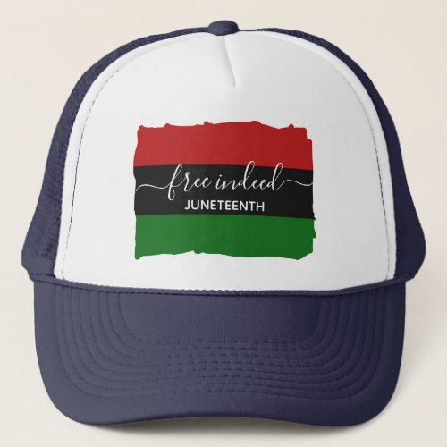FREE INDEED Pan African JUNETEENTH Trucker Hat