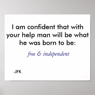 Free & Independent - blue Poster