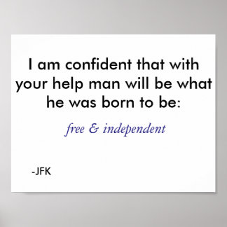 Free & Independent - blue Poster