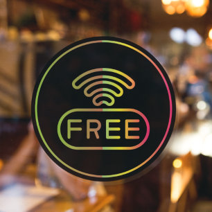 Free Internet Connection WIFI Password Window Cling