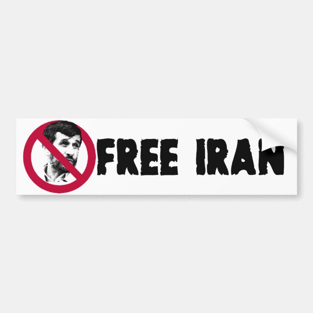 Free Iran - Ahmadinejad Bumper Sticker (Front)
