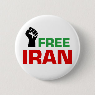 Free Iran Anti Iran War Button
