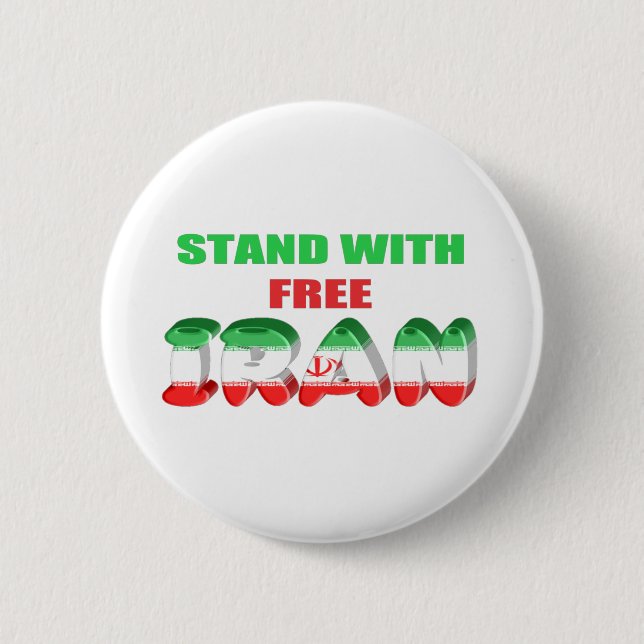 Free Iran Design Button (Front)