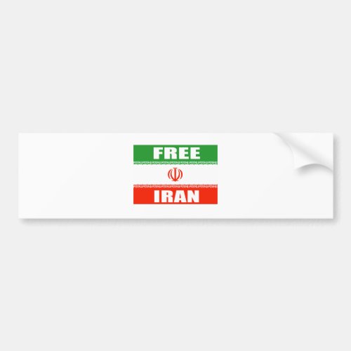 FREE IRAN Flag Bumper Sticker