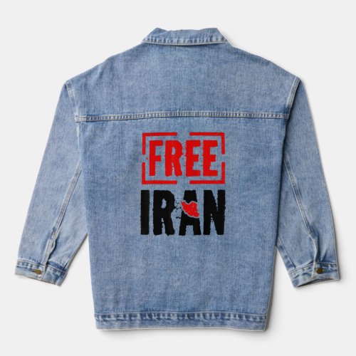 Free Iran Freedom  Persian Love Azadi Iranian  Quo Denim Jacket
