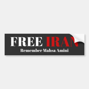 FREE IRAN REMEMBER Mahsa Amini Bumper Sticker