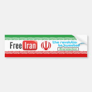 Free Iran - Revolution Tweeted Bumper Sticker