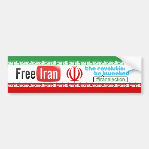 Free Iran _ Revolution Tweeted Bumper Sticker