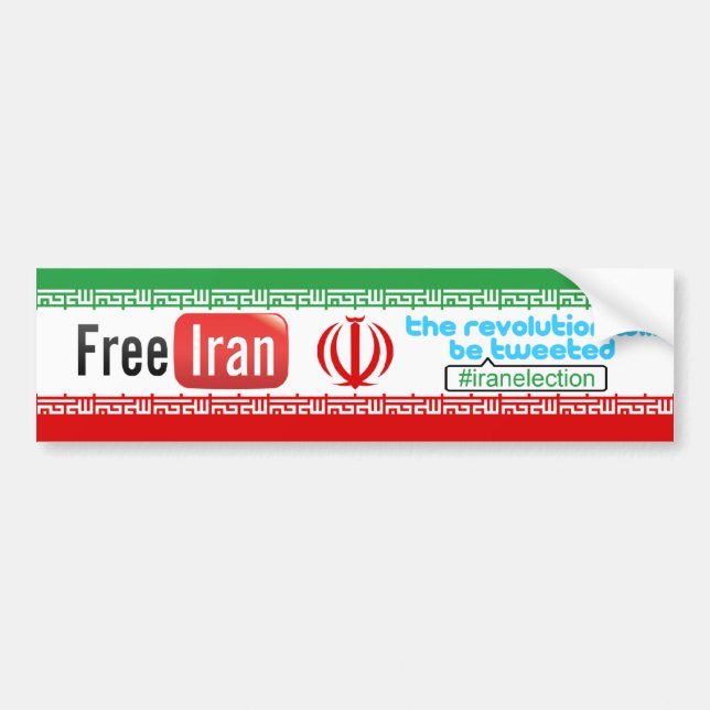 Free Iran - Revolution Tweeted Bumper Sticker (Front)