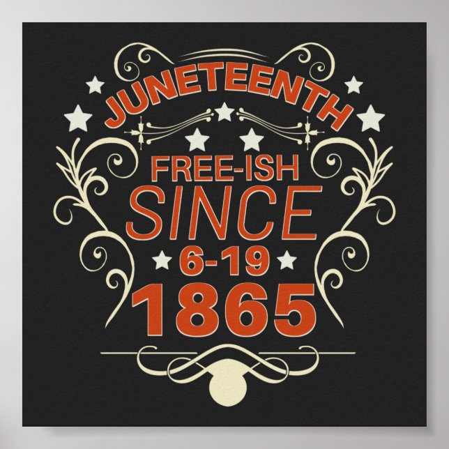 Free-ish Since 1865 Juneteenth Freedom Poster (Front)