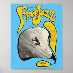 Free Jazz, Vintage Surf Poster, Surf Art Poster