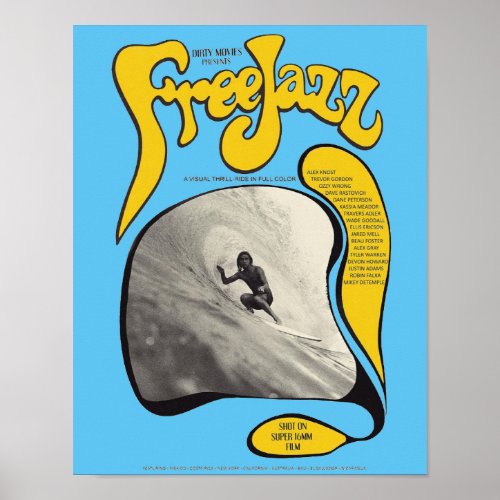 Free Jazz Vintage Surf Poster Surf Art Poster