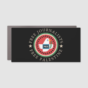 Free Jounalists Free Palestine Car Magnet