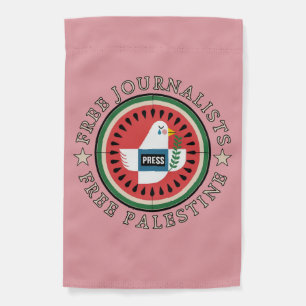 Free Jounalists Free Palestine Garden Flag