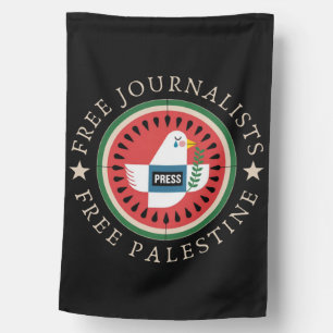 Free Jounalists Free Palestine House Flag