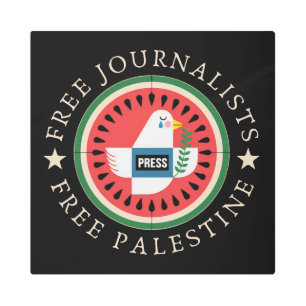 Free Jounalists Free Palestine Metal Print