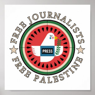 Free Jounalists Free Palestine Poster