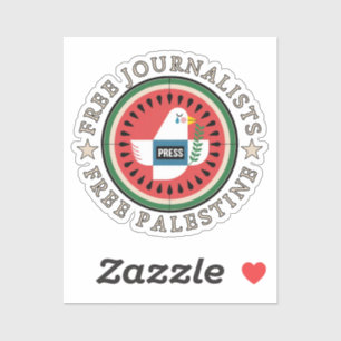 Free Jounalists Free Palestine Sticker