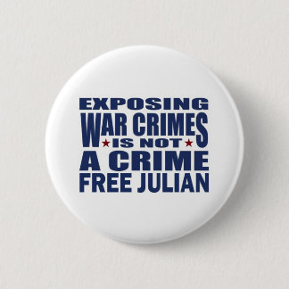Free Julian Assange - WikiLeaks Pinback Button