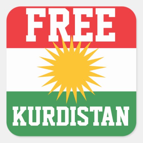 FREE KURDISTAN FLAG STICKERS