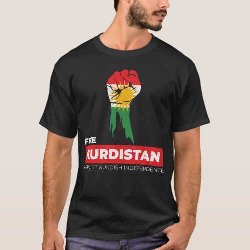 Free Kurdistan Support Kurish Independence T_Shirt