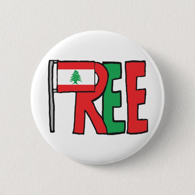 Free Lebanon Button (Front)