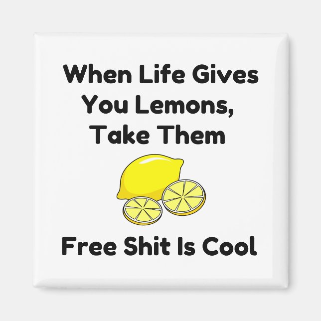 Free Lemons Magnet (Front)