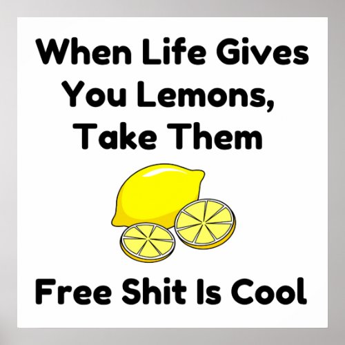 Free Lemons Poster