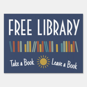 Free Library Take a Book Leave a Book Sign