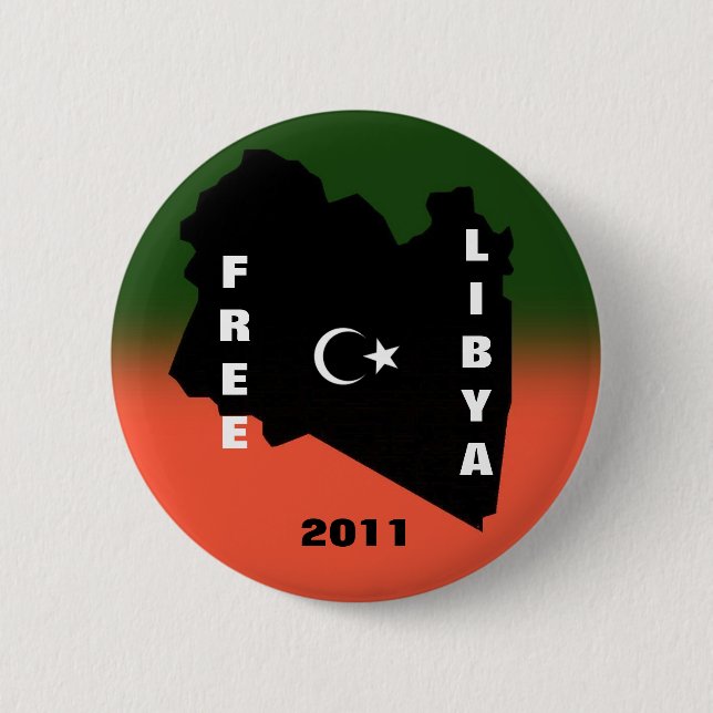 FREE LIBYA 2011 PINBACK BUTTON (Front)