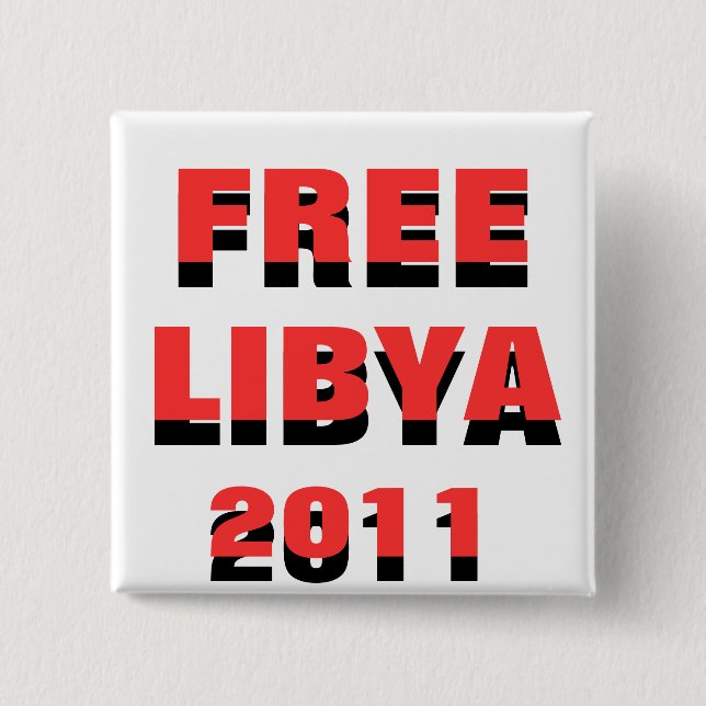 FREE LIBYA 2011 PINBACK BUTTON (Front)