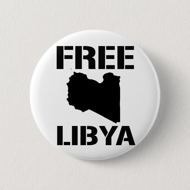 FREE LIBYA (black) Button (Front)