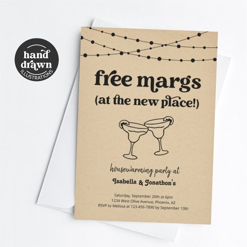 Free Margs Funny Housewarming Party Invitation