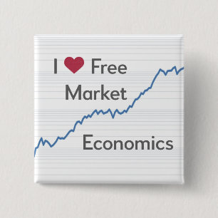 Free Market Economics, Conservative Politics funny Button