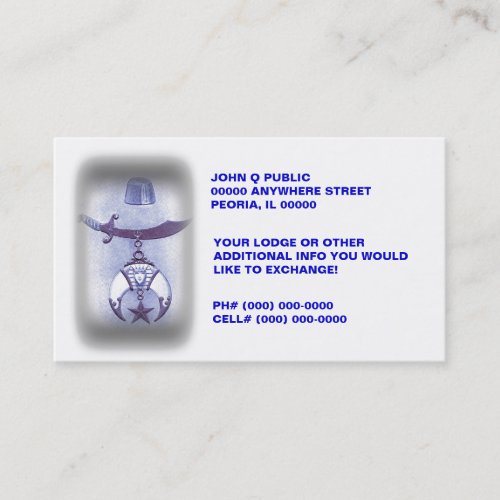 FREE MASON BUSINESS CARDS ~ INFO EXCHANGE CARDS