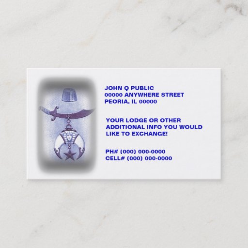 Customizable FREE MASON BUSINESS CARDS ~ INFO EXCHANGE CARDS
