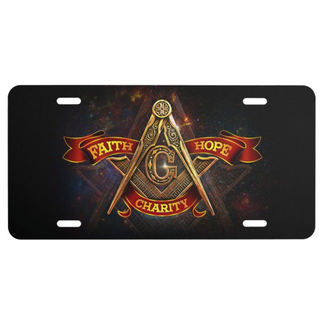 Free Mason License Plate (Front)