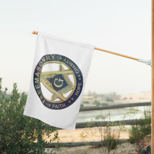FREE MASONRY HOUSE FLAG
