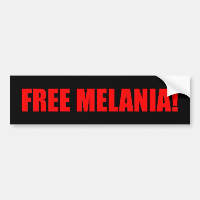 "FREE MELANIA!" BUMPER STICKER (Front)