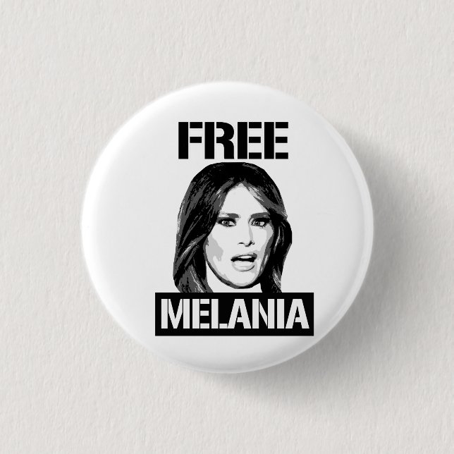 FREE MELANIA - BUTTON (Front)