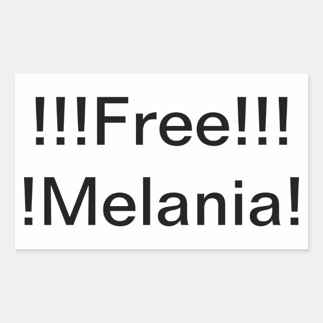 Free Melania!! Hankamer Artjunkhaus Human Traffic Rectangular Sticker (Front)