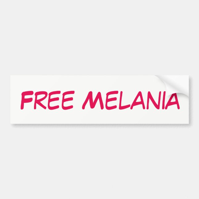 FREE MELANIA Personalized Bumper Sticker (Front)