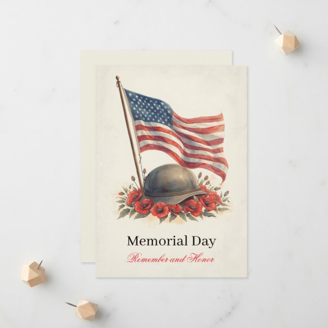 Free Memorial Day Invitation Maker Template (Front/Back In Situ)